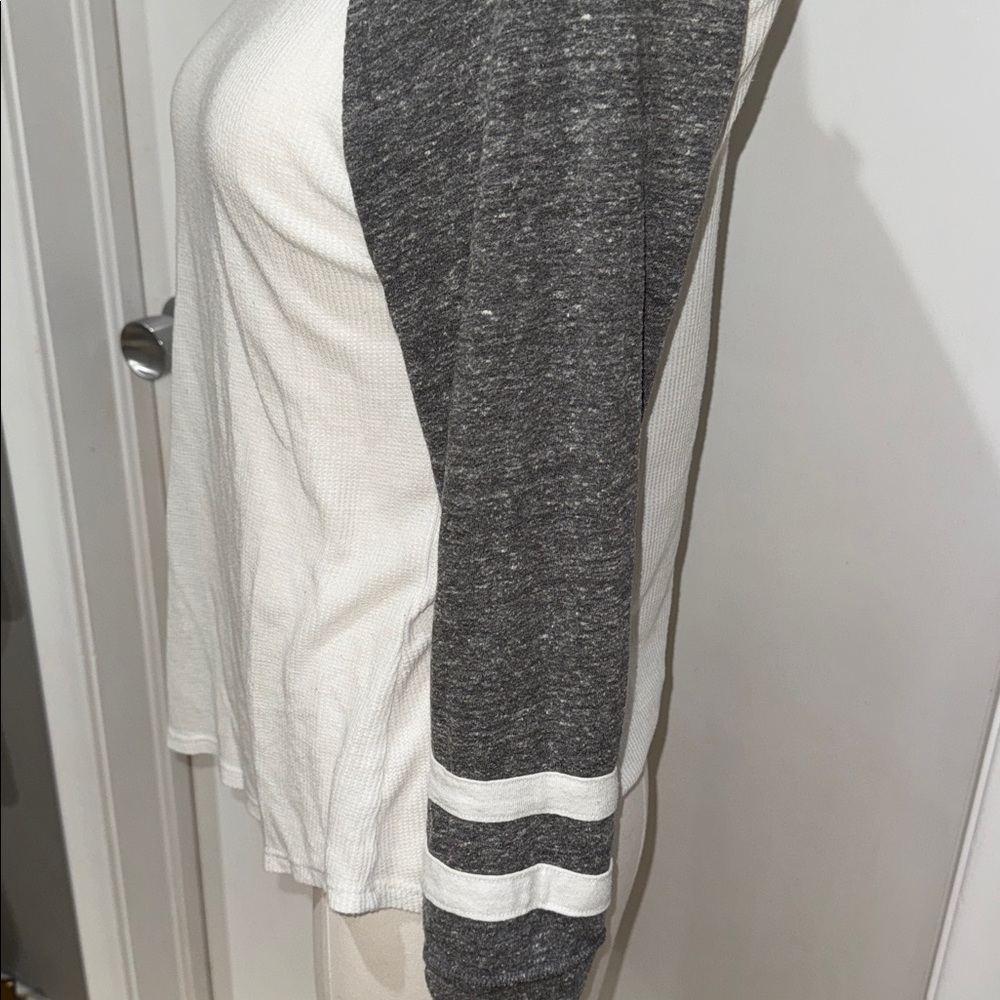 Lucky Brand Charcoal and Cream Long Sleeve Tee - Picture 3 of 5